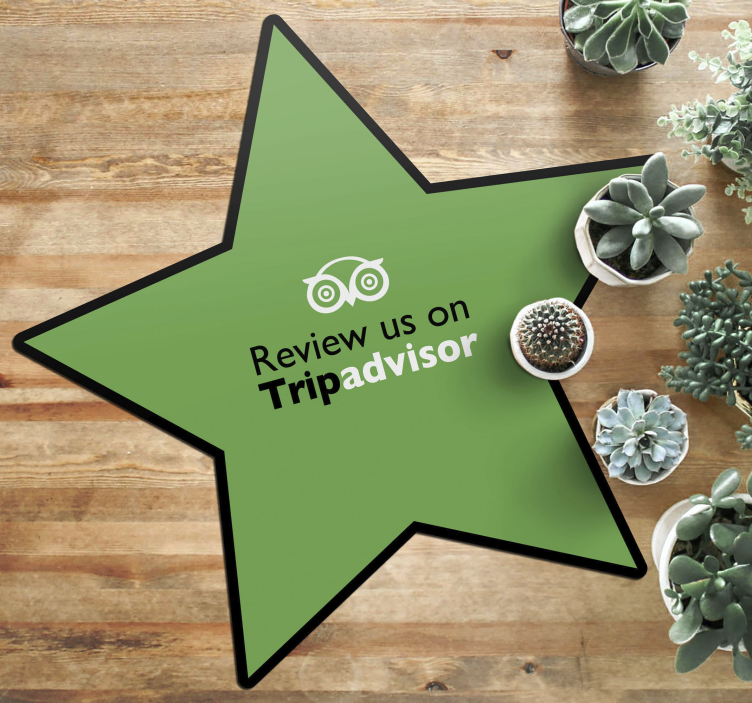 Review us on Tripadvisor custom rug - TenStickers