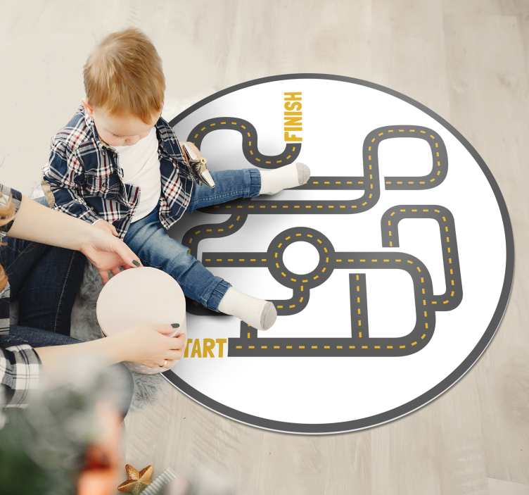 Roadway Adventure game vinyl rug - TenStickers