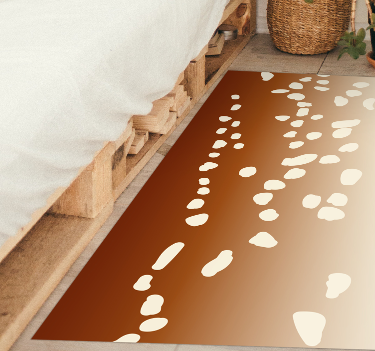 Brown walkway stone effect vinyl rug - TenStickers