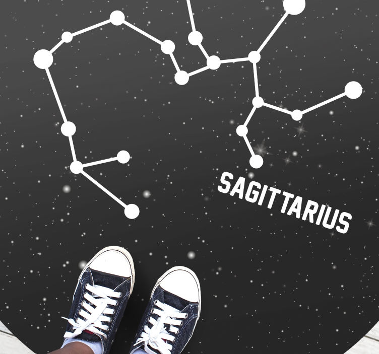 Sagittarius Constellation star vinyl rug - TenStickers