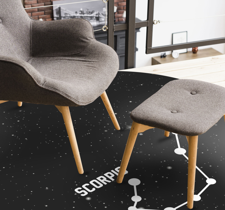 Scorpio Constellation star vinyl rug - TenStickers