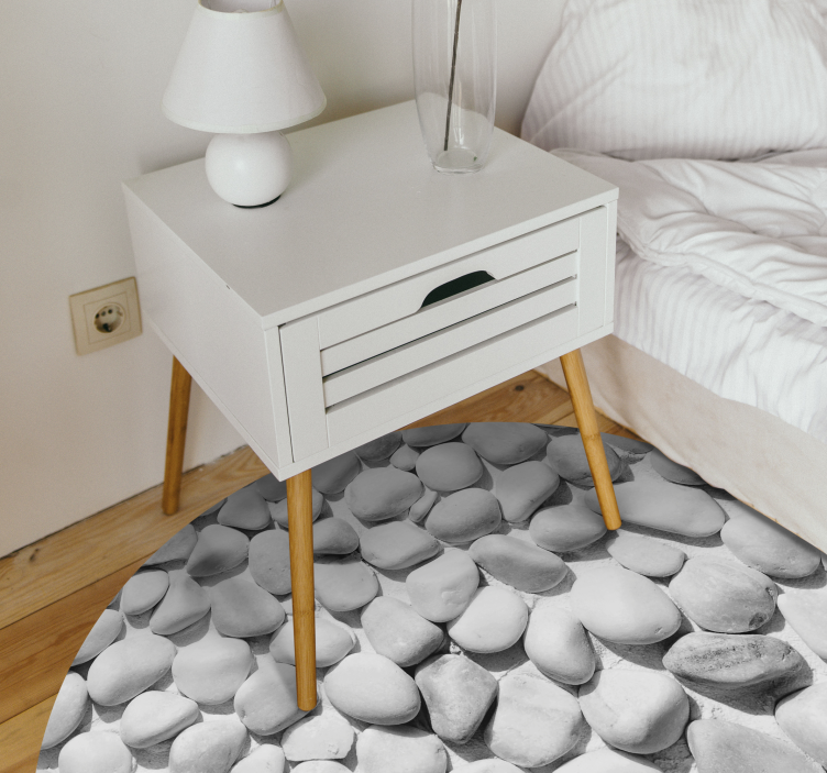 Smooth Pebble Pattern stone effect vinyl rug - TenStickers