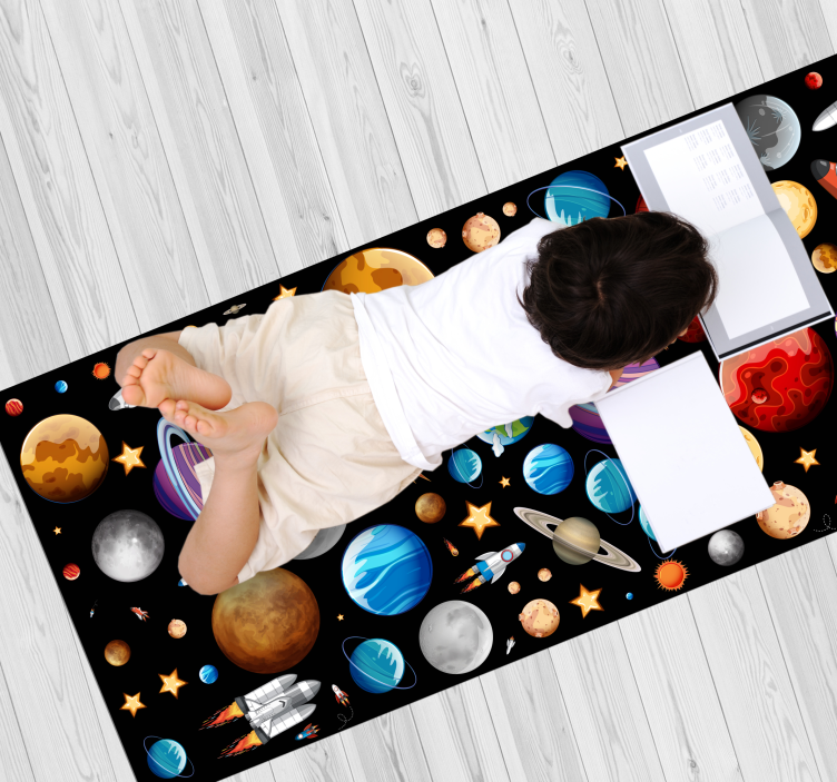 Space Exploration game vinyl rug - TenStickers