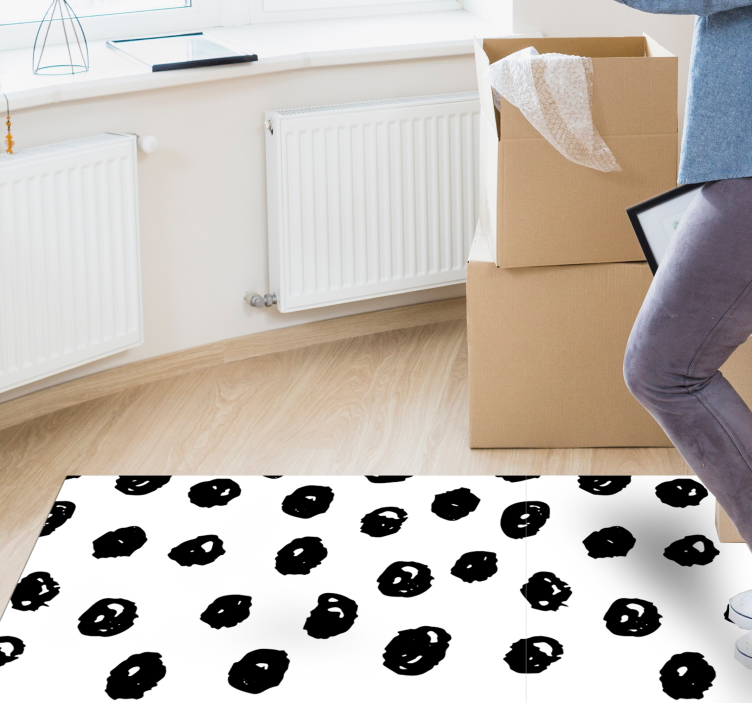 Spotted Abstract animal print vinyl rug - TenStickers
