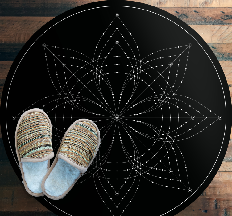 Star constellation  mandala vinyl rug - TenStickers