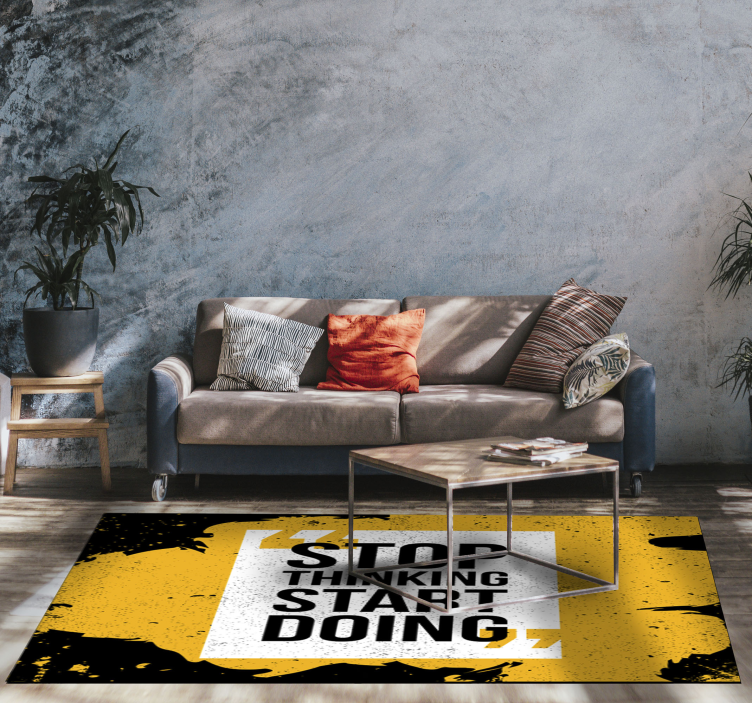 Stop Thinking Doing custom rug - TenStickers