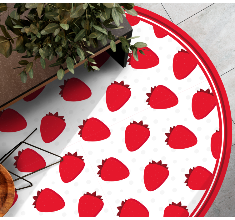 Strawberry Pattern animal vinyl rug - TenStickers