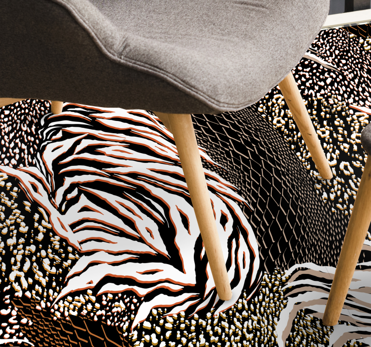 Striking Zebra Patterns animal print vinyl rug - TenStickers