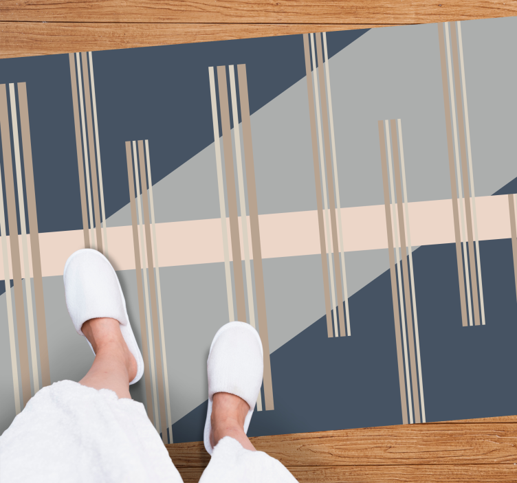 Striped Aesthetic striped vinyl rug - TenStickers