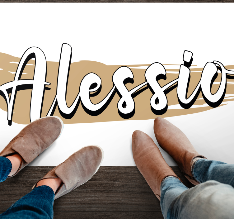 Stylish abstract design custom vinyl rug - TenStickers