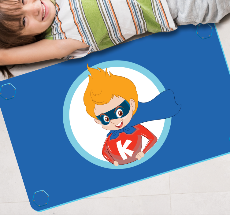 Superhero Cartoon Character playroom carpet - TenStickers