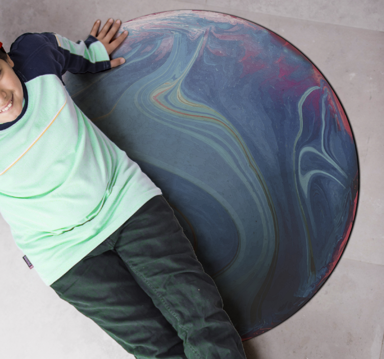 Swirling Marbled kids vinyl rug - TenStickers