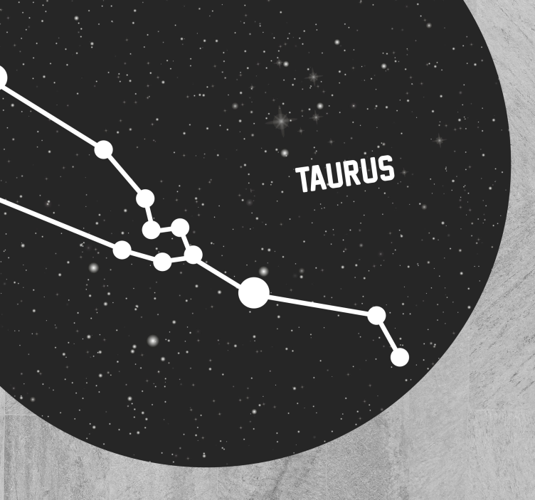 Taurus Constellation star vinyl rug - TenStickers