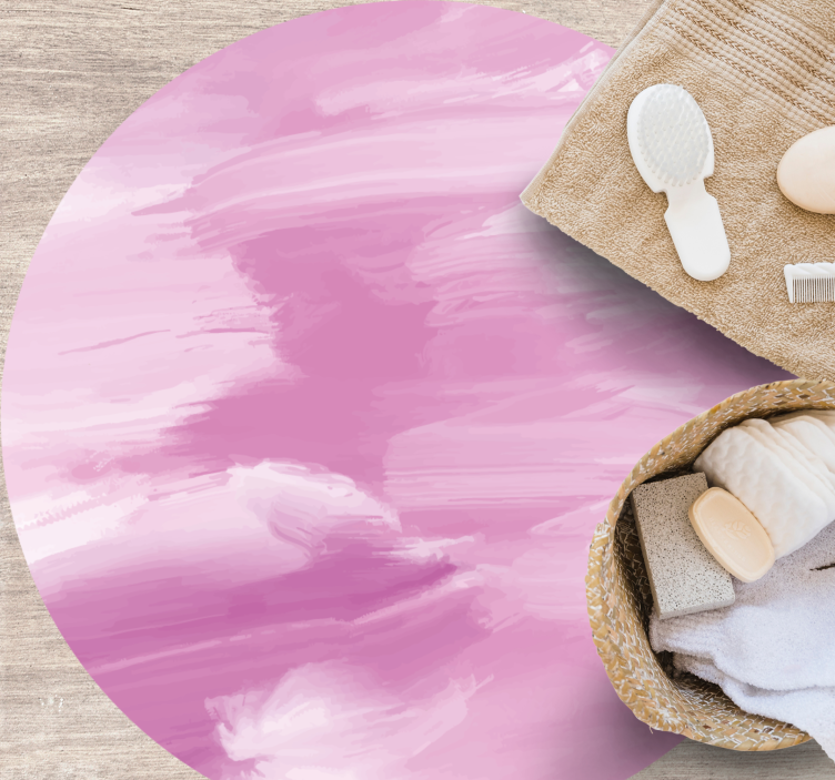 Textured vinyl rug in soft rose swirls - TenStickers