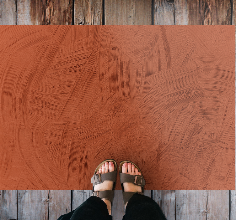Textured Wood wood effect vinyl rug - TenStickers