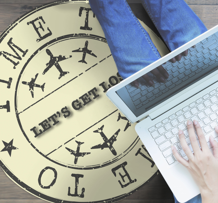 Time Get Lost custom rug - TenStickers