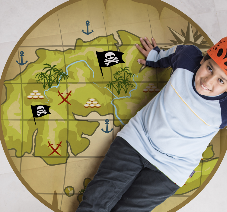 Treasure Hunt Adventure game vinyl rug - TenStickers