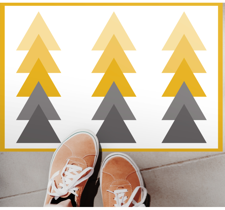 Triangular color cascade geometric vinyl rug - TenStickers
