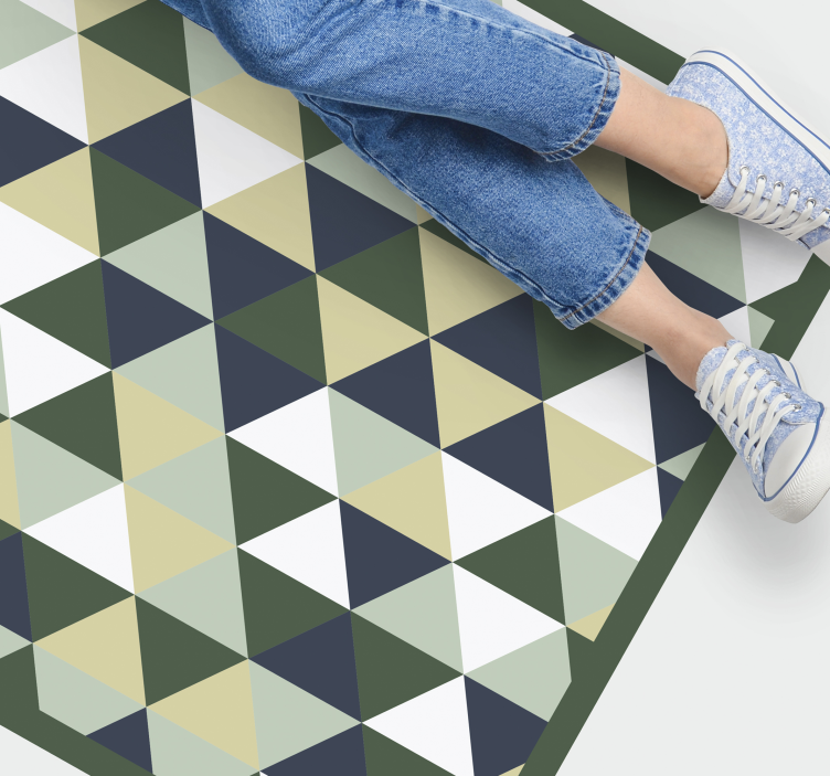 Triangular Forms geometric vinyl rug - TenStickers