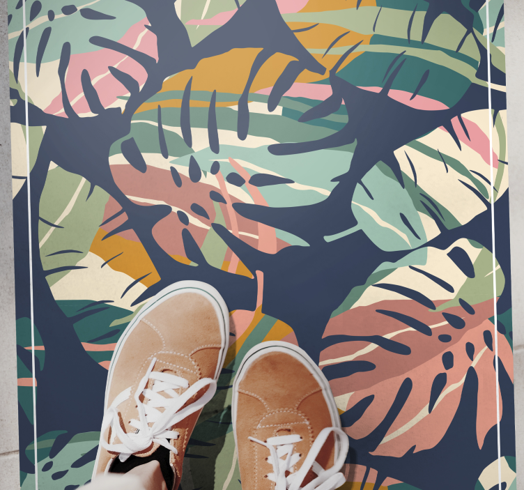 Tropical paradise nature vinyl rug - TenStickers