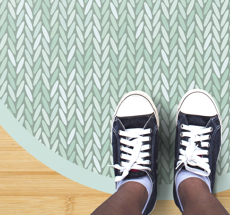 Twisted Stripes Pattern striped vinyl rug - TenStickers