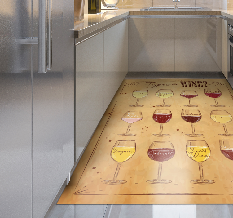 type of wines beige custom rug - TenStickers