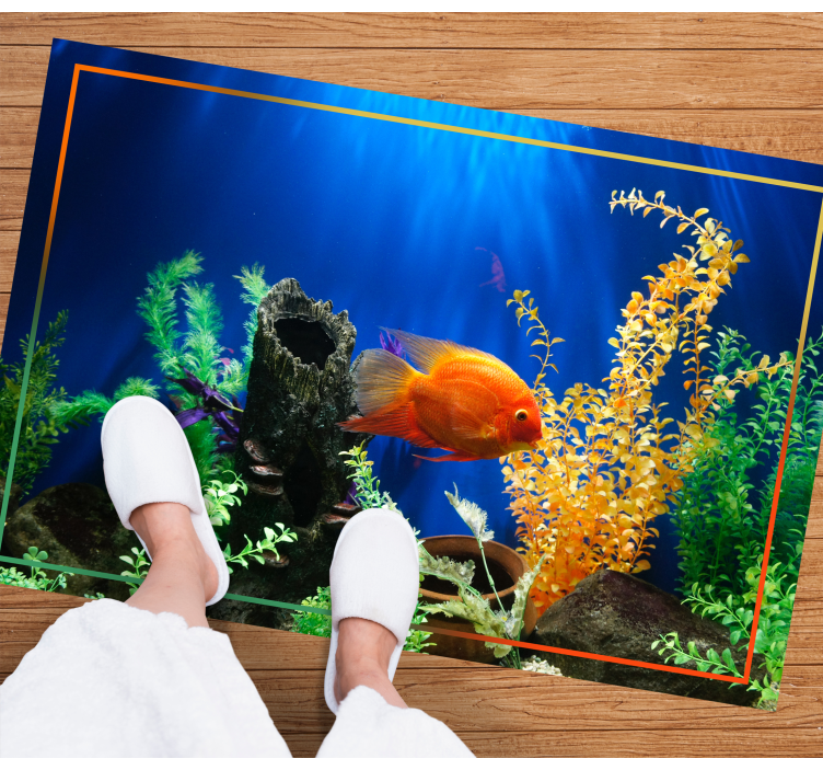 Underwater Vibrance nature vinyl rug - TenStickers