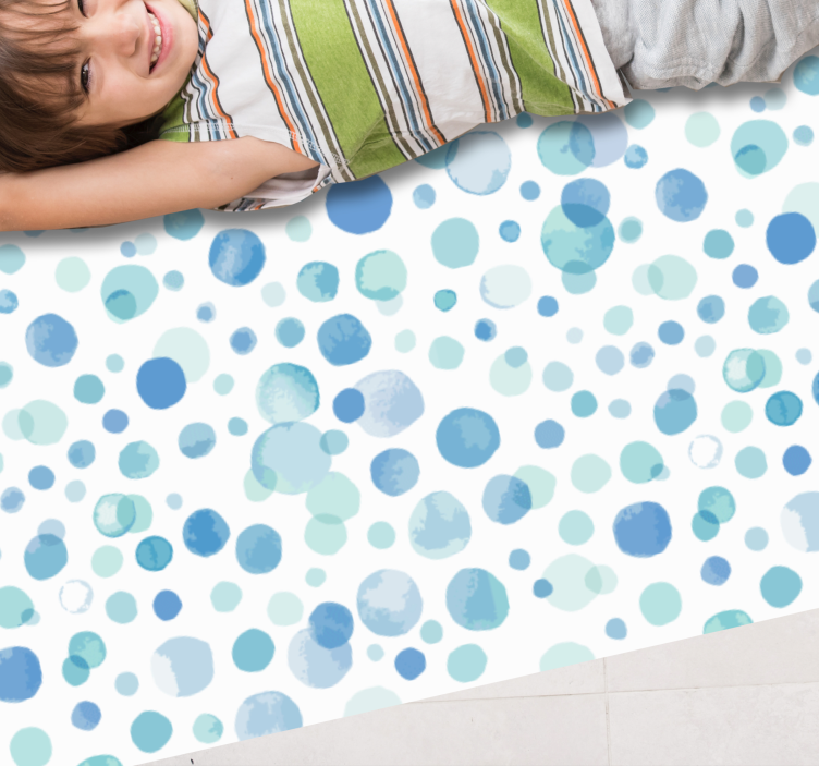 Vibrant Dot Arrangement kids vinyl rug - TenStickers