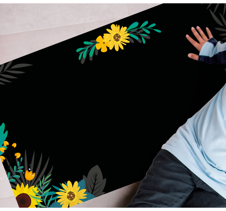 Vibrant Flower Arrangement floral vinyl rug - TenStickers