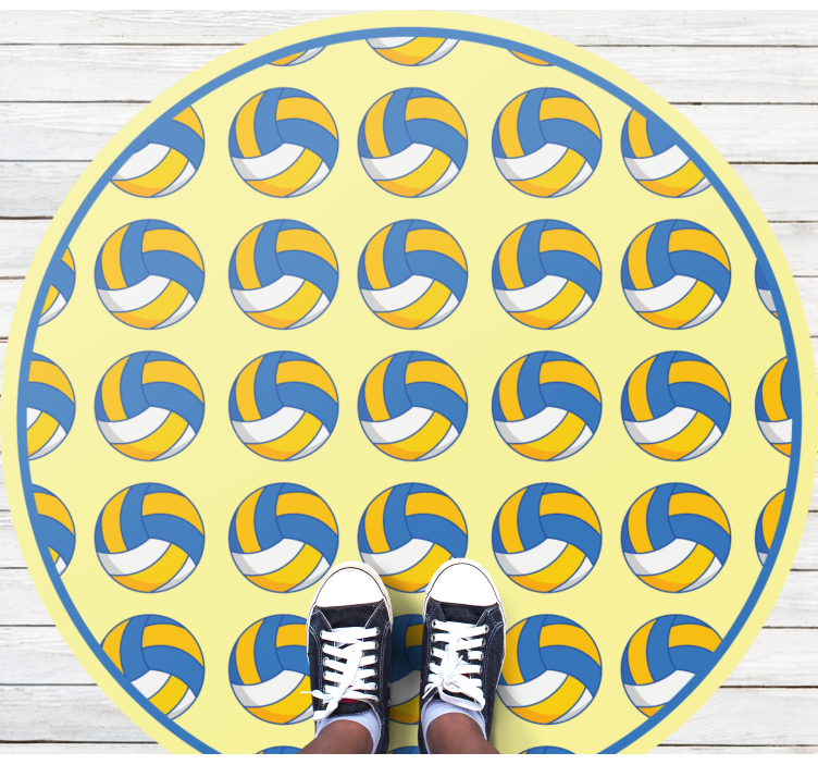 Volleyball Motif game vinyl rug - TenStickers