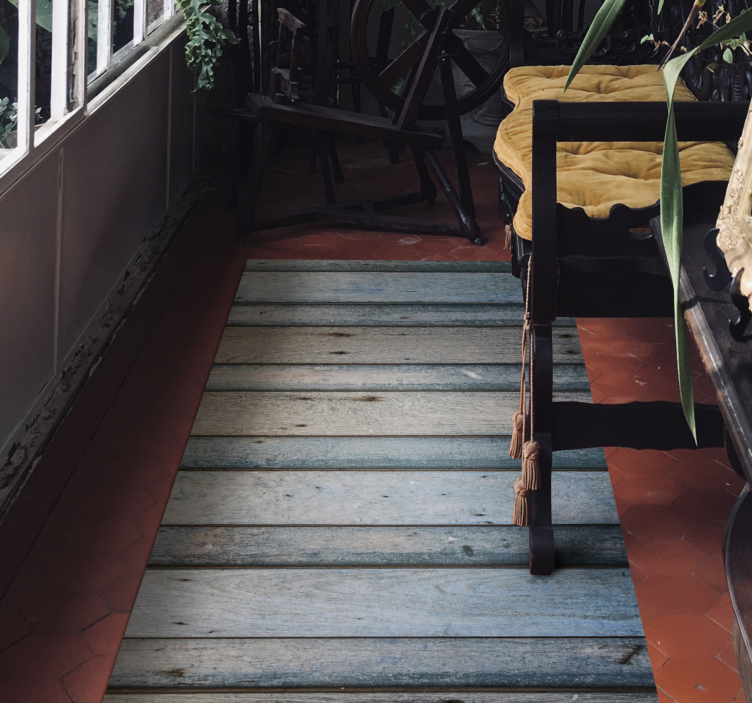 Weathered Planks wood effect vinyl rug - TenStickers