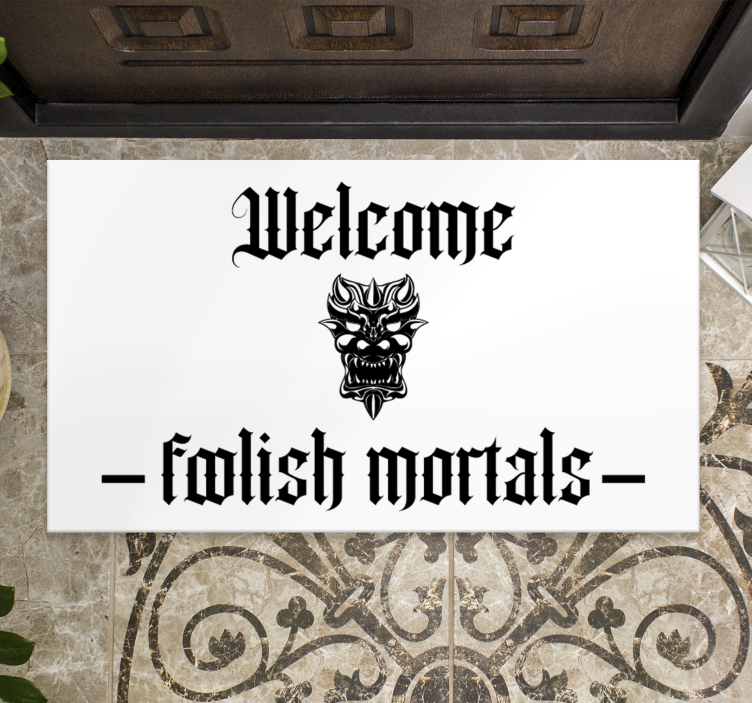 Foolish mortals entrance hall vinyl rug - TenStickers