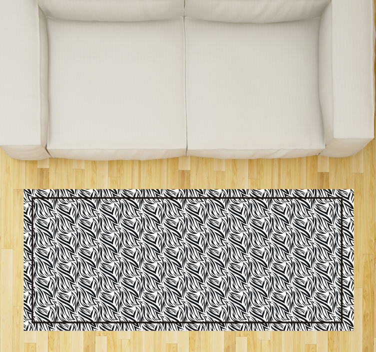 Zebra Twists animal print vinyl rug - TenStickers
