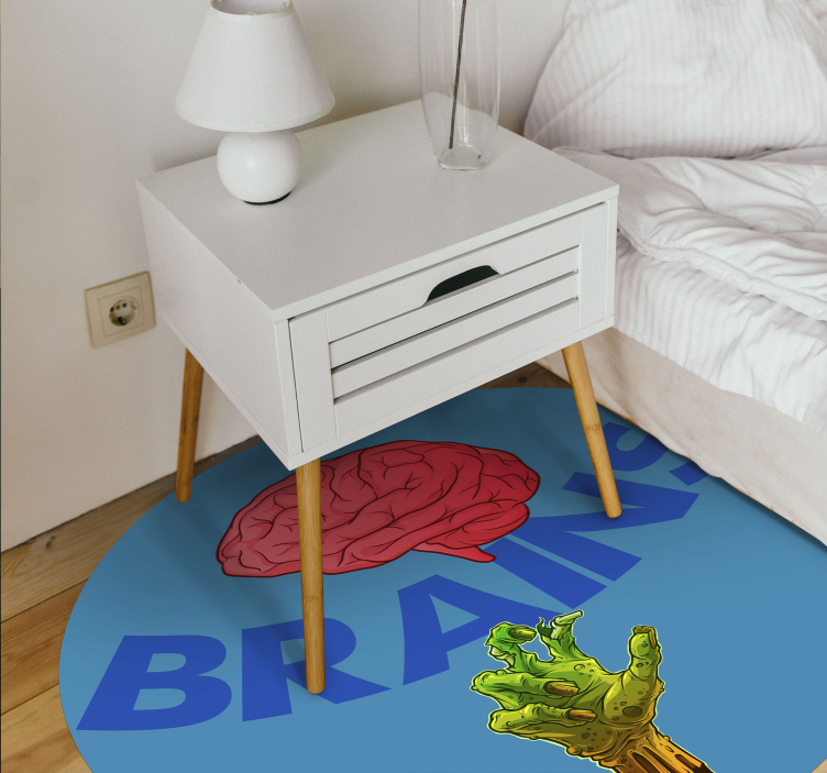 zombie brains teen vinyl rug - TenStickers