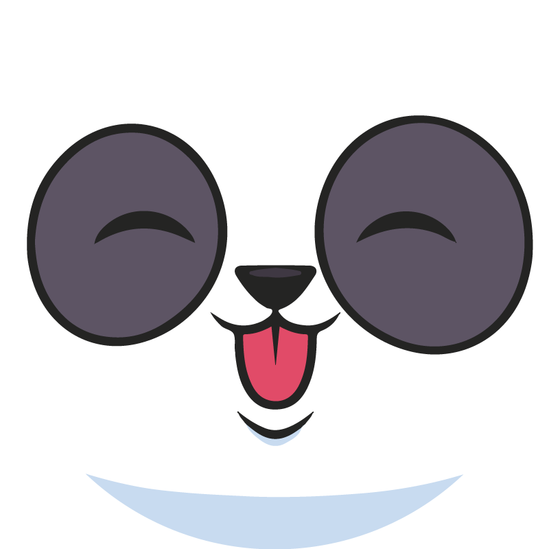 Panda face white  vinyl rug - TenStickers