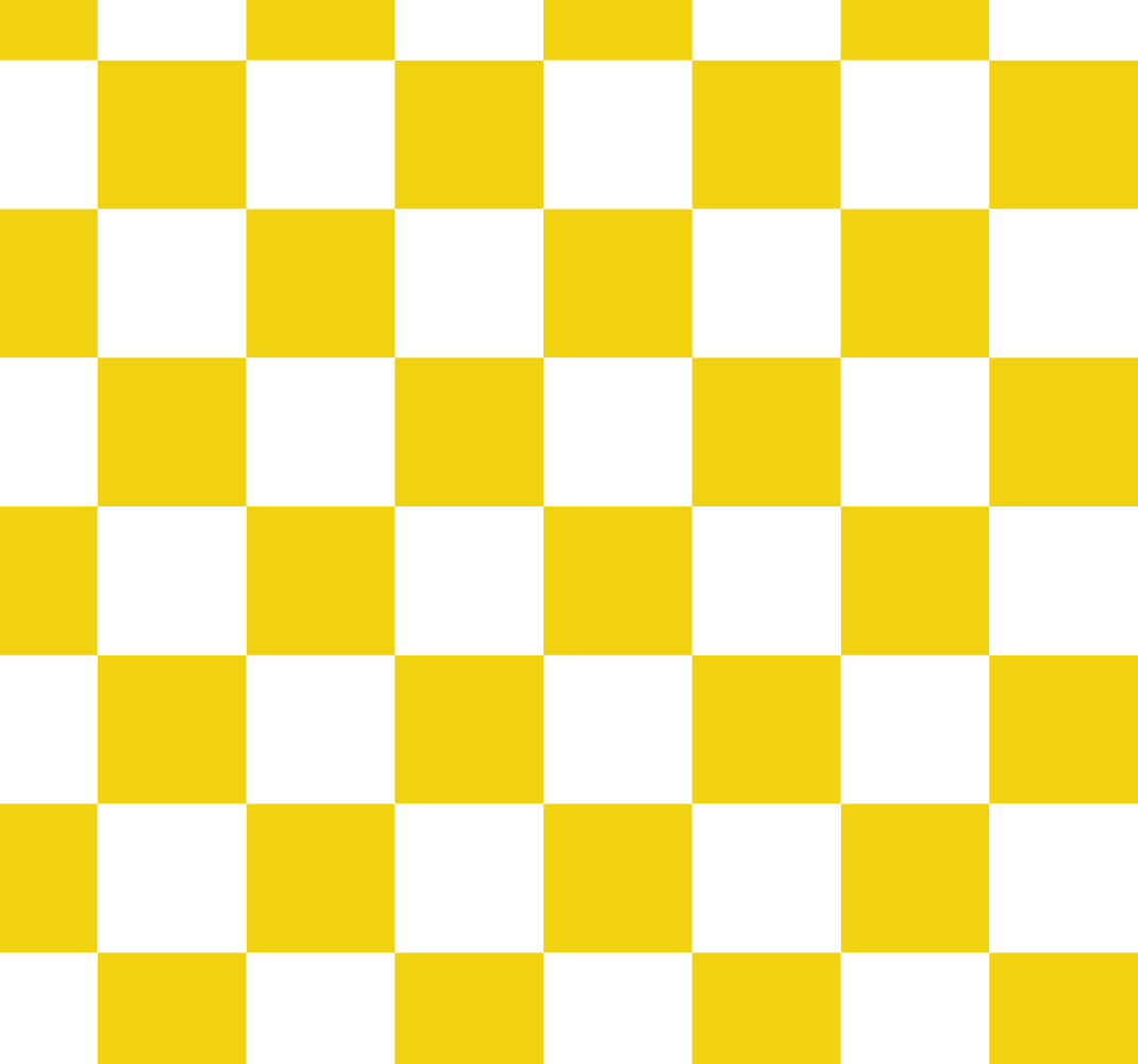Checkered pattern  yellow vinyl rug - TenStickers