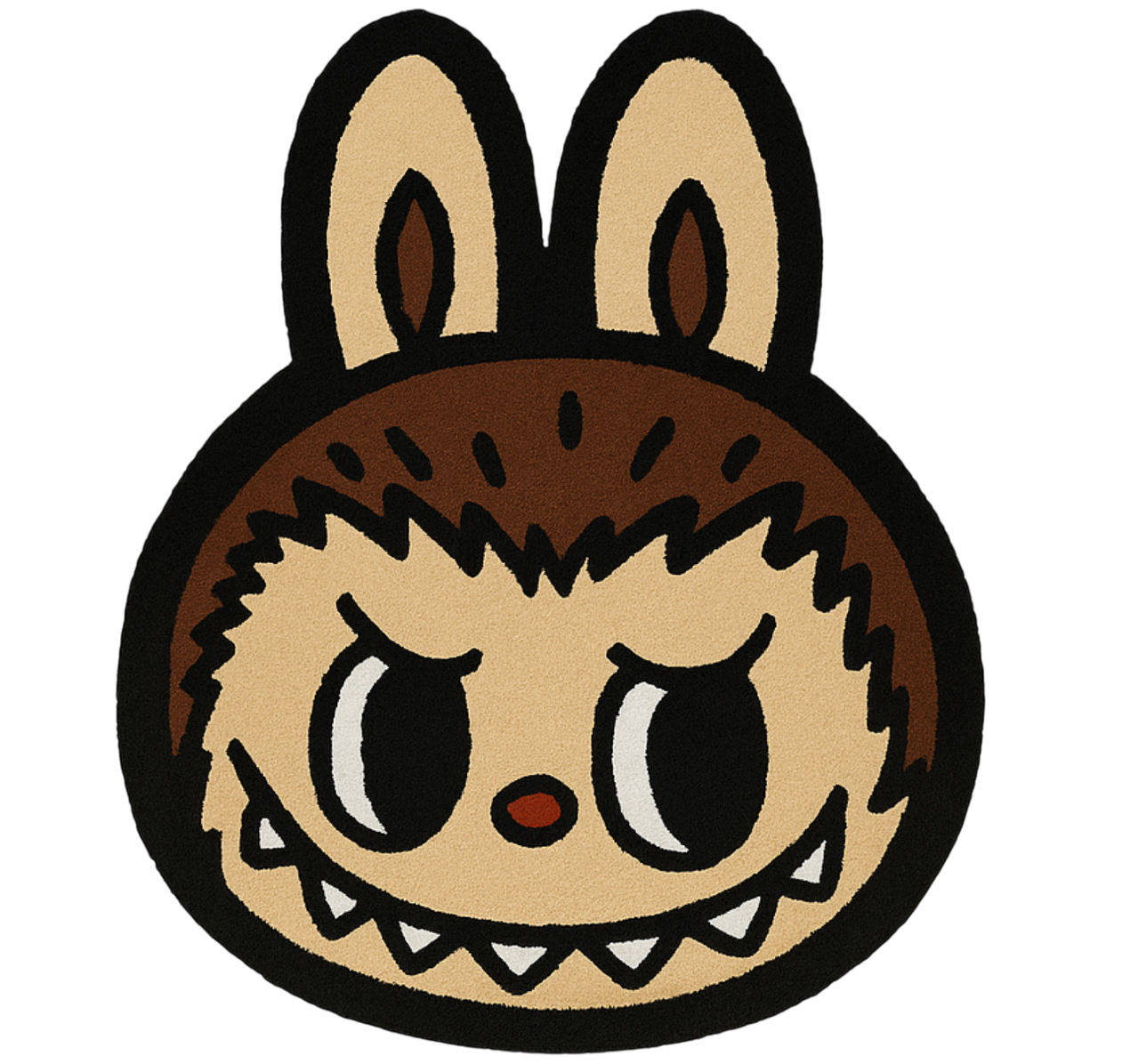 Classic brown Labubu kids vinyl rug - TenStickers