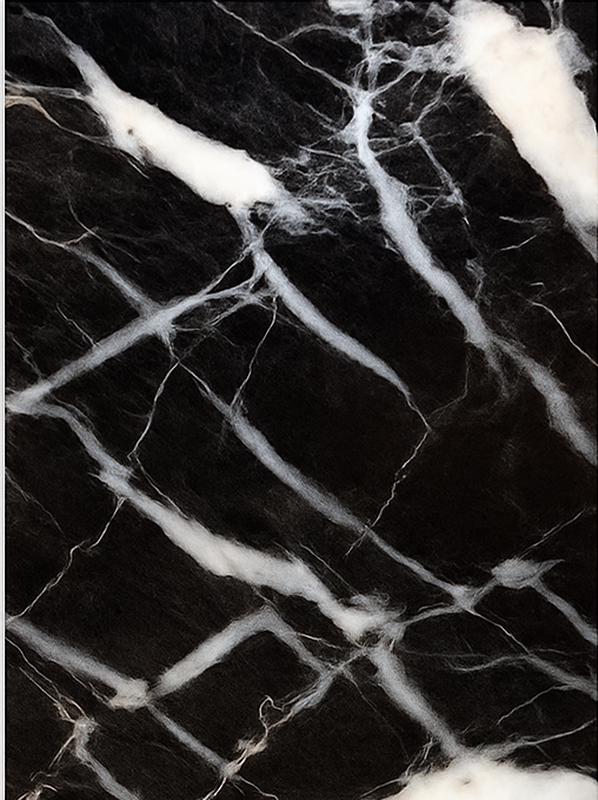 Black and white effect marble vinyl rug - TenStickers