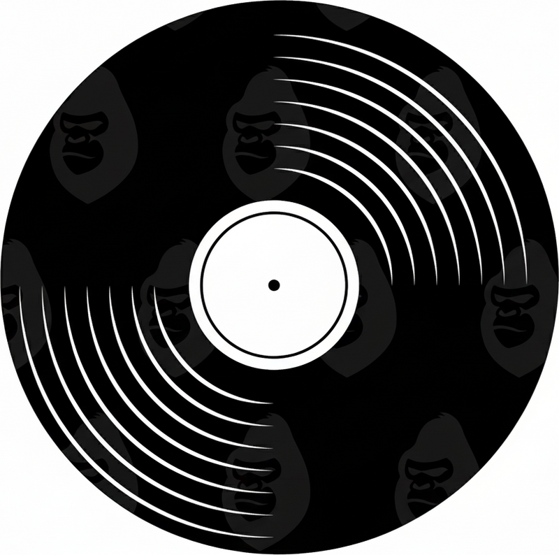 Circular vinyl rug inspired by vinyl record design - TenStickers