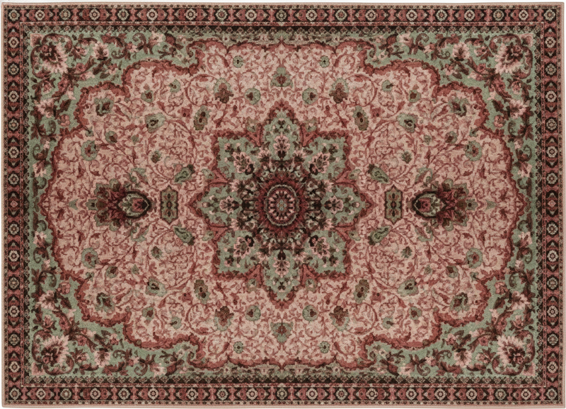 Living room vinyl rug in vintage rose design - TenStickers