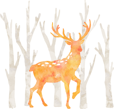 Animal vinyl rug in deer winter style - TenStickers