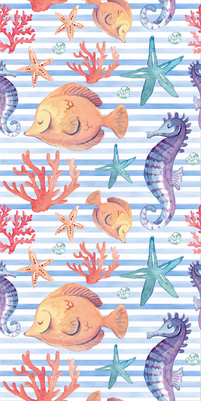 Animal vinyl rug ocean life design - TenStickers