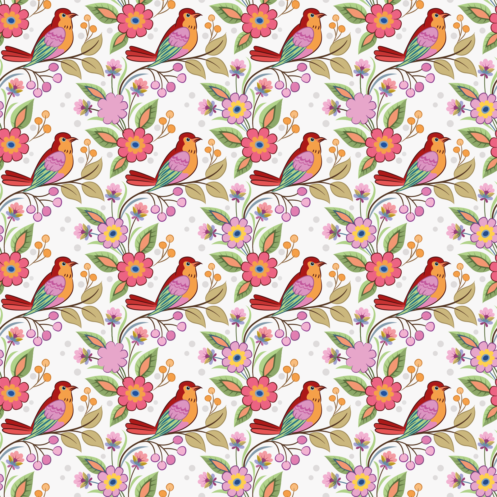 Animal vinyl rug featuring a red and orange bird - TenStickers