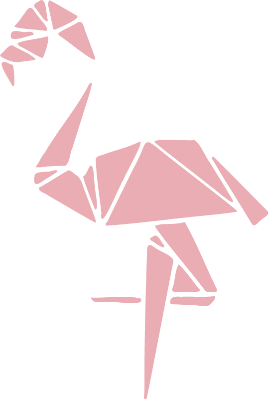 Animal vinyl rug with chic flamingo design - TenStickers