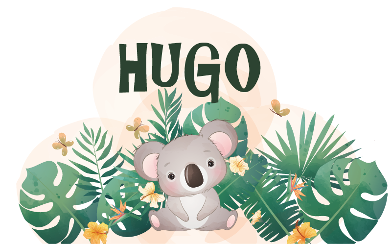 Koala jungle theme animal vinyl rug - TenStickers