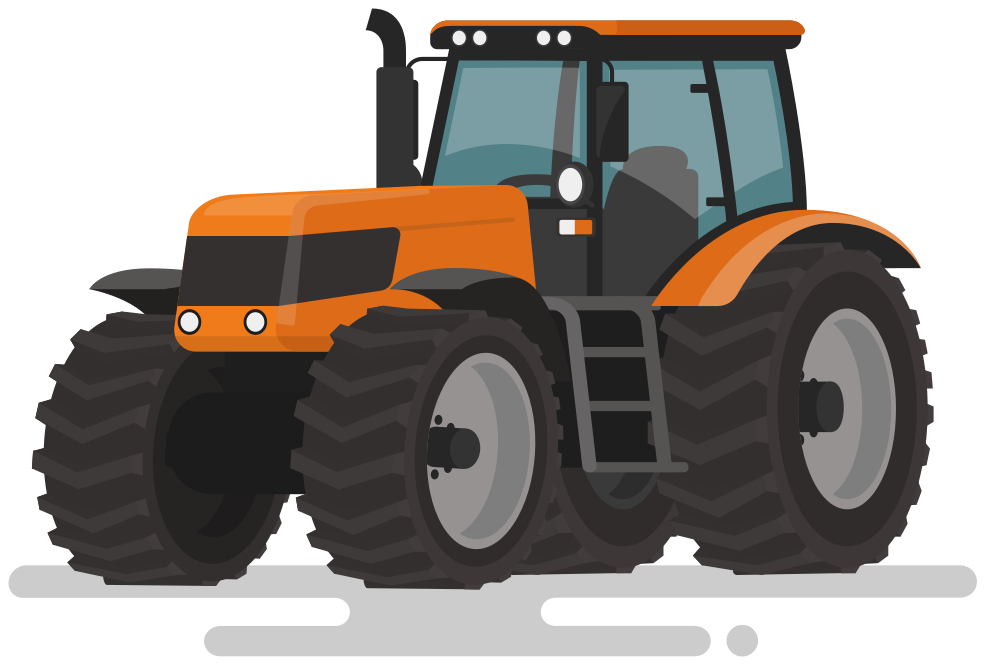Animal vinyl rug with large tire tractor - TenStickers