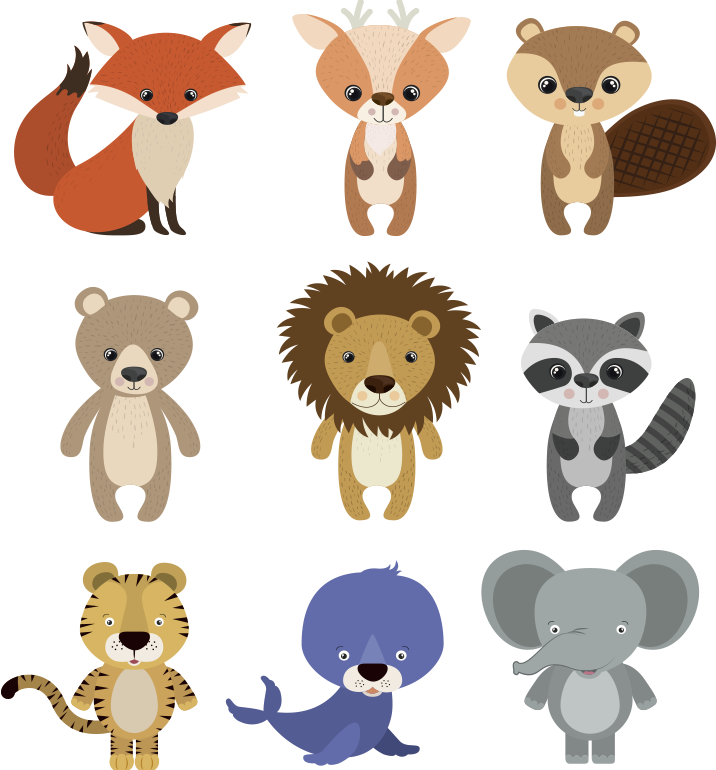 Animal vinyl rug decorative storage box - TenStickers