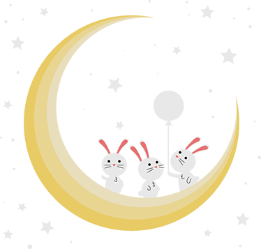 Animal vinyl rug bunnies for baby's room - TenStickers