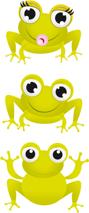 Baby frogs animal vinyl rug - TenStickers