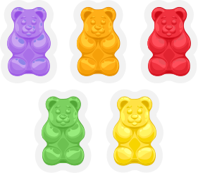 Animal vinyl rug colorful bear shapes - TenStickers